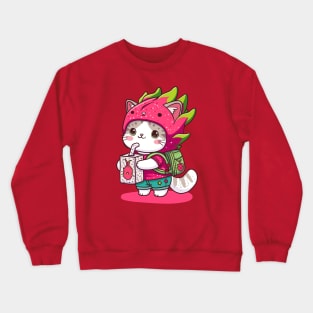 Dragonfruit Kitty Crewneck Sweatshirt